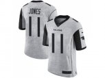 Atlanta Falcons #11 Julio Jones Gray Stitched NFL Limited Gridiron Gray II Jersey
