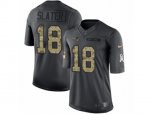New England Patriots #18 Matthew Slater Limited Black 2016 Salute to Service NFL Jersey