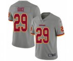 Washington Redskins #29 Derrius Guice Limited Gray Inverted Legend Football Jersey
