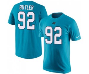 Carolina Panthers #92 Vernon Butler Blue Rush Pride Name & Number T-Shirt