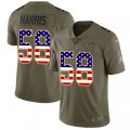 Los Angeles Chargers #58 Nigel Harris Limited Olive USA Flag 2017 Salute to Service NFL Jersey