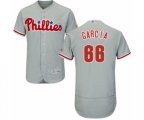 Philadelphia Phillies Edgar Garcia Grey Road Flex Base Authentic Collection Baseball Player Jersey