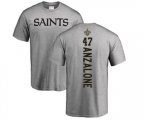 New Orleans Saints #47 Alex Anzalone Ash Backer T-Shirt