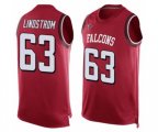 Atlanta Falcons #63 Chris Lindstrom Limited Red Player Name & Number Tank Top Football Jersey