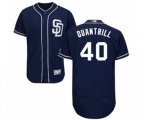 San Diego Padres Cal Quantrill Navy Blue Alternate Flex Base Authentic Collection Baseball Player Jersey