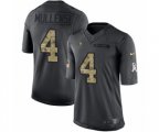 San Francisco 49ers #4 Nick Mullens Limited Black 2016 Salute to Service NFL Jersey
