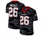 New England Patriots #26 Michel 2020 Nike Camo Salute to Service Limited Jersey