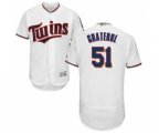 Minnesota Twins Brusdar Graterol White Home Flex Base Authentic Collection Baseball Player Jersey