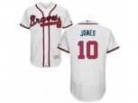 Atlanta Braves #10 Chipper Jones White Flexbase Authentic Collection MLB Jersey