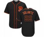 San Francisco Giants #22 Yangervis Solarte Authentic Black Team Logo Fashion Cool Base Baseball Jersey