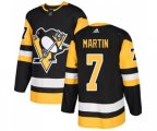 Adidas Pittsburgh Penguins #7 Paul Martin Premier Black Home NHL Jersey