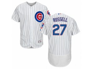 Chicago Cubs #27 Addison Russell White Flexbase Authentic Collection MLB Jersey