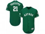 Houston Astros #21 Andy Pettitte Green Celtic Flexbase Authentic Collection MLB Jersey
