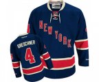 Reebok New York Rangers #4 Ron Greschner Authentic Navy Blue Third NHL Jersey