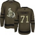 Ottawa Senators #71 Chris Tierney Authentic Green Salute to Service NHL Jersey