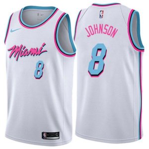 Miami Heat #8 Tyler Johnson Swingman White NBA Jersey - City Edition