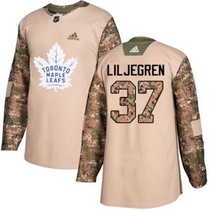 Toronto Maple Leafs #37 Timothy Liljegren Authentic Camo Veterans Day Practice NHL Jersey