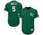 Kansas City Royals #5 George Brett Green Celtic Flexbase Authentic Collection MLB Jersey