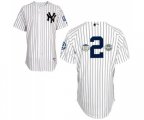 New York Yankees #2 Derek Jeter Replica White w Commemorative Final Season & Inaugural Season & Retirement Patch Baseball Jersey
