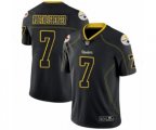 Pittsburgh Steelers #7 Ben Roethlisberger Limited Lights Out Black Rush Football Jersey