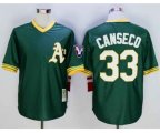 Oakland Athletics #33 Jose Canseco Green Throwback Stitched Baseball Jersey