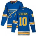 St. Louis Blues #10 Brayden Schenn Blue Alternate Authentic Stitched NHL Jersey