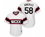 Chicago White Sox #58 Miguel Gonzalez Replica White 2013 Alternate Home Cool Base Baseball Jersey