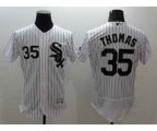 Men Chicago White Sox #35 Frank Thomas Majestic White Flexbase Authentic Collection Player Jersey