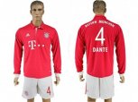 Bayern Munchen #4 Dante Home Long Sleeves Soccer Club Jersey
