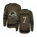 Colorado Avalanche #7 Kevin Connauton Authentic Green Salute to Service Hockey Jersey