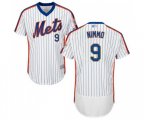 New York Mets #9 Brandon Nimmo White Alternate Flex Base Authentic Collection Baseball Jersey