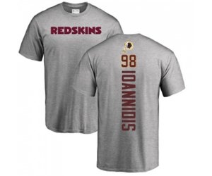 Washington Redskins #98 Matt Ioannidis Ash Backer T-Shirt