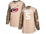 Carolina Hurricanes #5 Noah Hanifin Camo Authentic 2017 Veterans Day Stitched NHL Jersey