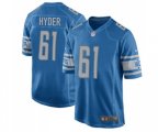 Detroit Lions #61 Kerry Hyder Game Light Blue Team Color Football Jersey