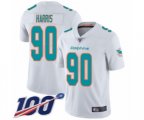 Miami Dolphins #90 Charles Harris White Vapor Untouchable Limited Player 100th Season Football Jersey