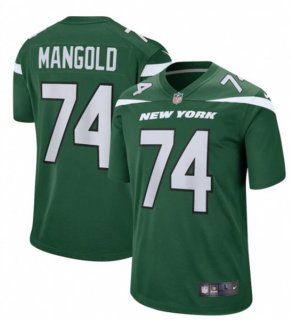 New York Jets Retired Player #74 Nick Mangold Nike Gotham Green apor Limited Jersey