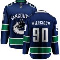 Vancouver Canucks #90 Patrick Wiercioch Fanatics Branded Blue Home Breakaway NHL Jersey