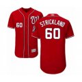 Washington Nationals #60 Hunter Strickland Red Alternate Flex Base Authentic Collection Baseball Player Jersey