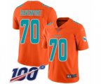 Miami Dolphins #70 Julie'n Davenport Limited Orange Inverted Legend 100th Season Football Jersey