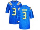 Men's UCLA Bruins #3 Josh Rosen College Football Authentic Jersey - Blue
