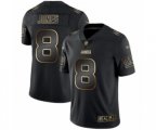 New York Giants #8 Daniel Jones Black Gold Vapor Untouchable Limited Football Jersey