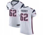 New England Patriots #62 Joe Thuney White Vapor Untouchable Elite Player Football Jersey