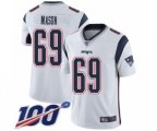 New England Patriots #69 Shaq Mason White Vapor Untouchable Limited Player 100th Season Football Jersey