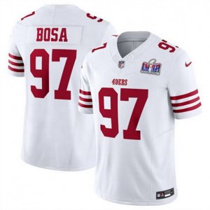 San Francisco 49ers 97 Nick Bosa White 2023 F U S E Vapor Untouchable Limited Stitched Football 2024 Super Bowl LVIII Jersey