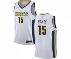 Denver Nuggets #15 Nikola Jokic Authentic White Basketball Jersey - Association Edition