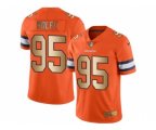 Denver Broncos #95 Derek Wolfe Orange Stitched NFL Limited Gold Rush Jersey