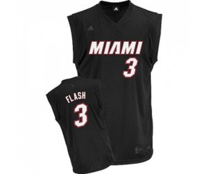 Miami Heat #3 Dwyane Wade Swingman Black Flash Fashion Basketball Jersey