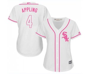 Women\'s Chicago White Sox #4 Luke Appling Replica White Fashion Cool Base Baseball Jersey
