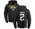 Jacksonville Jaguars #2 Landry Jones Black Name & Number Logo Pullover Hoodie