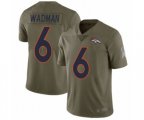 Denver Broncos #6 Colby Wadman Limited Olive 2017 Salute to Service Football Jersey